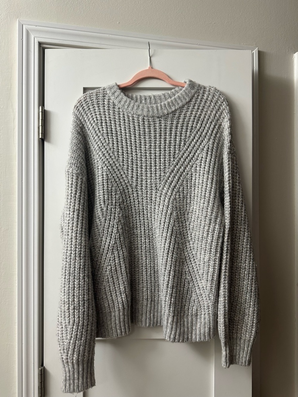 A New Day Sweater in Light Gray